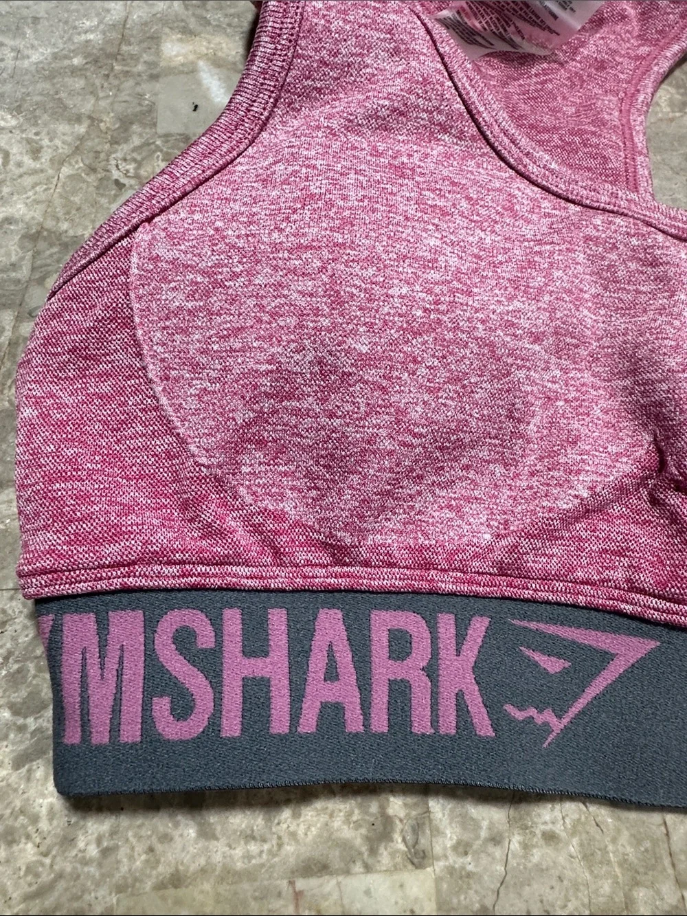 Gymshark Heathered Rose Racerback Seamless Sports Bra